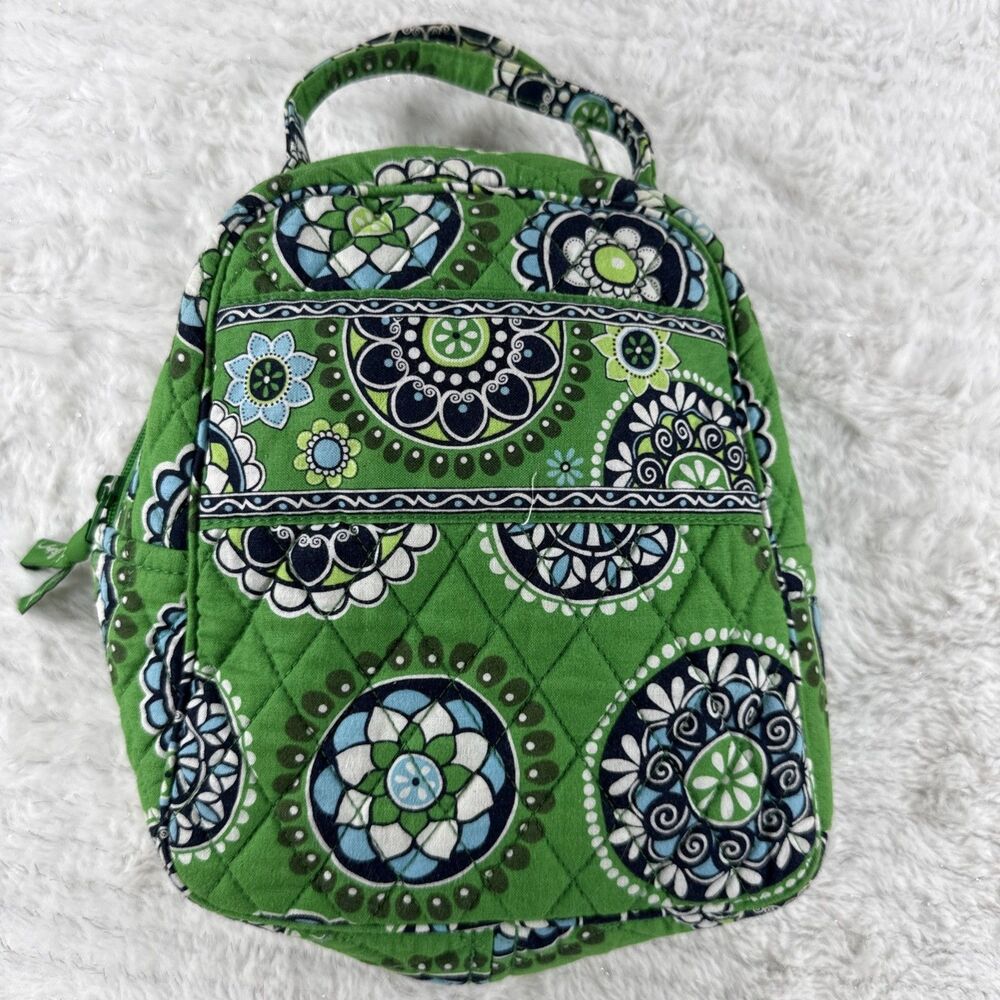 Vera Bradley Cupcake Green Lunch Bunch Bag Retired Pattern 2009 Retro Y2K